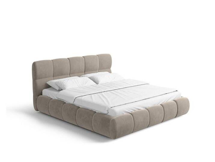 Sofa Dreams Polsterbett Puente, Polsterbett Bett mit Bettkasten, inklusive Matratze und Topper, beige gelb, Dunkelbeige von sofa-dreams