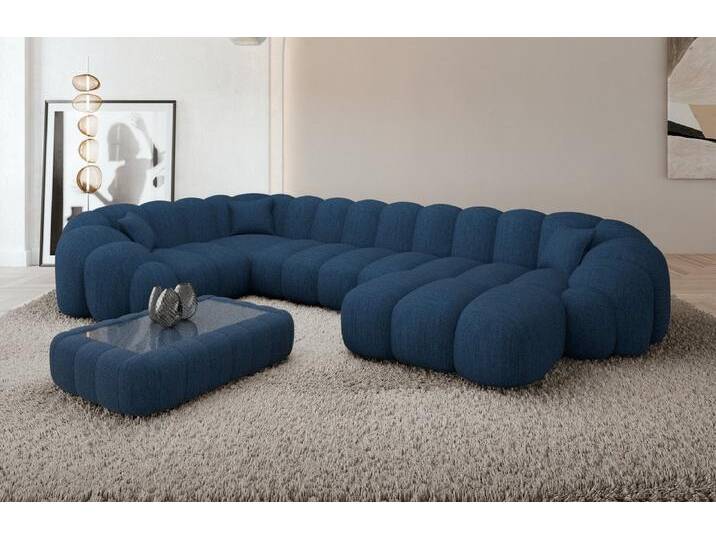 Sofa Dreams Sofa Rajada U Form Stoff, blau, Webstoff-Blau von sofa-dreams