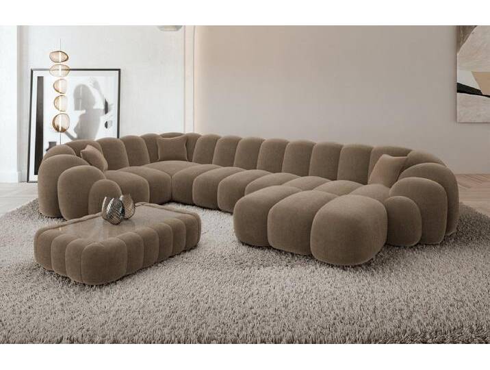Sofa Dreams Sofa Rajada U Form Stoff, braun, Samt-Braun Sofa Dreams Sofa Rajada U Form Stoff, braun, Samt-Braun von sofa-dreams