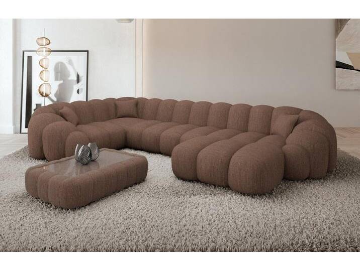 Sofa Dreams Sofa Rajada U Form Stoff, braun, Webstoff-Braun von sofa-dreams