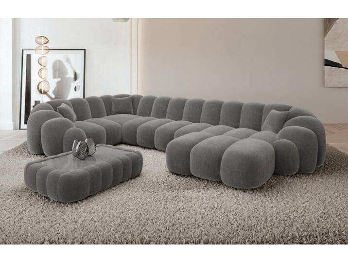 Sofa Dreams Sofa Rajada U Form Stoff, grau, Samt-Dunkelgrau Sofa Dreams Sofa Rajada U Form Stoff, grau, Samt-Dunkelgrau von sofa-dreams