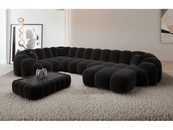 Sofa Dreams Sofa Rajada U Form Stoff, schwarz, Samt-Schwarz Sofa Dreams Sofa Rajada U Form Stoff, schwarz, Samt-Schwarz von sofa-dreams