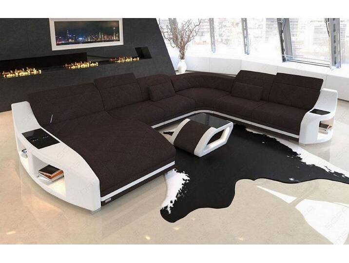 Sofa Dreams Sofa Sofa Designersofa Polsterstoff Swing XXL H Strukturstoff Stoffsofa, braun grau, Ohne Bettfunktion, graubraun-weiß Sofa Dreams Sofa Sofa Designersofa Polsterstoff Swing XXL H Strukturstoff Stoffsofa, braun grau, Ohne Bettfunktion, graubraun-weiß von sofa-dreams