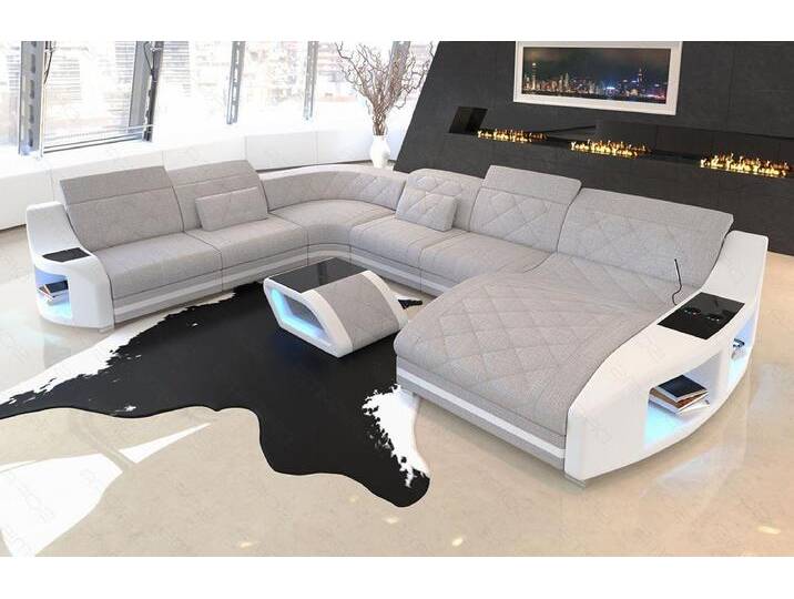 Sofa Dreams Sofa Sofa Designersofa Polsterstoff Swing XXL H Strukturstoff Stoffsofa, bunt, Ohne Bettfunktion, macchiato-weiß von sofa-dreams