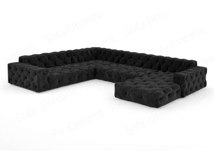 Sofa Dreams Sofa Stoff Samt Designer Samtstoff Sofa Polstersofa Menorca U Form Modern, Chesterfield Sofa Dreams Sofa Stoff Samt Designer Samtstoff Sofa Polstersofa Menorca U Form Modern, Chesterfield von sofa-dreams