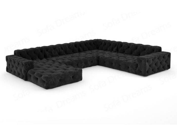Sofa Dreams Sofa Stoff Samt Designer Samtstoff Sofa Polstersofa Menorca U Form Modern, Chesterfield Sofa Dreams Sofa Stoff Samt Designer Samtstoff Sofa Polstersofa Menorca U Form Modern, Chesterfield von sofa-dreams