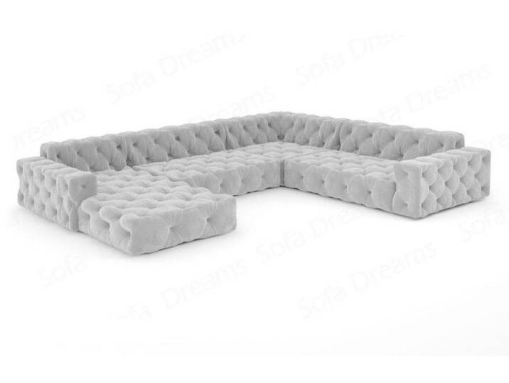 Sofa Dreams Sofa Stoff Samt Designer Samtstoff Sofa Polstersofa Menorca U Form Modern, Chesterfield Sofa Dreams Sofa Stoff Samt Designer Samtstoff Sofa Polstersofa Menorca U Form Modern, Chesterfield von sofa-dreams