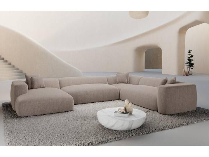Sofa Dreams Wohnlandschaft Alcudia XXL Stoff mit Ottomane, Designer, 6-Sitzer, attraktive Farben, Strukturstoff Bezug in Beige, beige, Webstoff-Beige Sofa Dreams Wohnlandschaft Alcudia XXL Stoff mit Ottomane, Designer, 6-Sitzer, attraktive Farben, Strukturstoff Bezug in Beige, beige, Webstoff-Beige von sofa-dreams