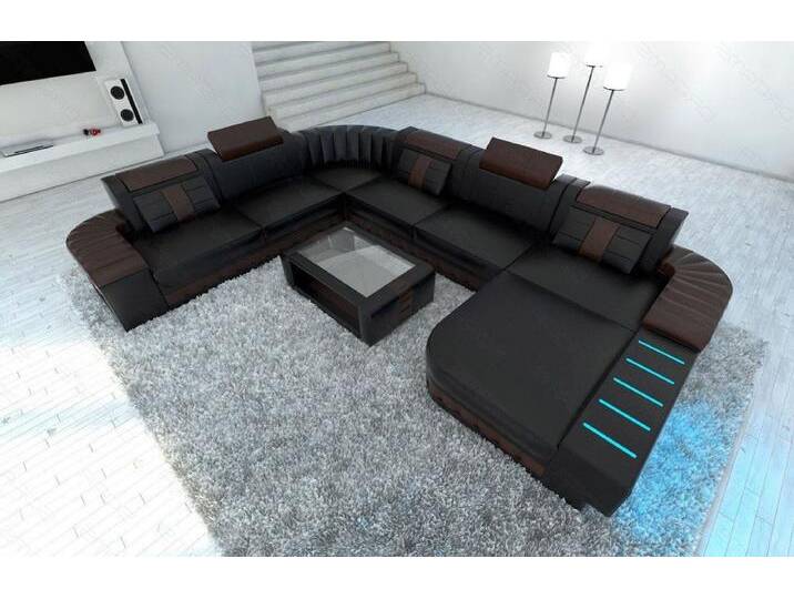 Sofa Dreams Wohnlandschaft Bellagio XXL Mini Leder, Designersofa, Couch, 6-Sitzer, LED-Beleuchtung, Sofa, Ottomane - Ausrichtung wählbar Sofa Dreams Wohnlandschaft Bellagio XXL Mini Leder, Designersofa, Couch, 6-Sitzer, LED-Beleuchtung, Sofa, Ottomane - Ausrichtung wählbar von sofa-dreams