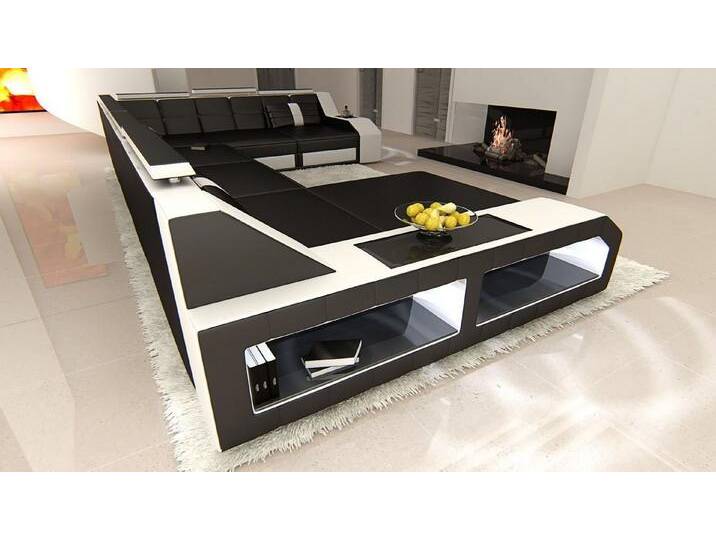 Sofa Dreams Wohnlandschaft Ledercouch Leder Sofa Matera XXL U Form Ledersofa mit LED, Designersofa, schwarz, Ohne Bettfunktion-RGB-LED-Beleuchtung Sofa Dreams Wohnlandschaft Ledercouch Leder Sofa Matera XXL U Form Ledersofa mit LED, Designersofa, schwarz, Ohne Bettfunktion-RGB-LED-Beleuchtung von sofa-dreams