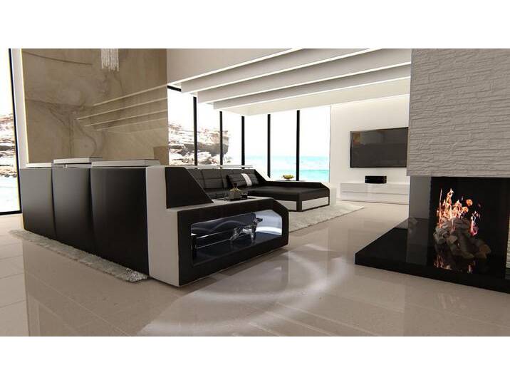 Sofa Dreams Wohnlandschaft Ledercouch Leder Sofa Matera XXL U Form Ledersofa mit LED, Designersofa, schwarz, Ohne Bettfunktion-RGB-LED-Beleuchtung Sofa Dreams Wohnlandschaft Ledercouch Leder Sofa Matera XXL U Form Ledersofa mit LED, Designersofa, schwarz, Ohne Bettfunktion-RGB-LED-Beleuchtung von sofa-dreams