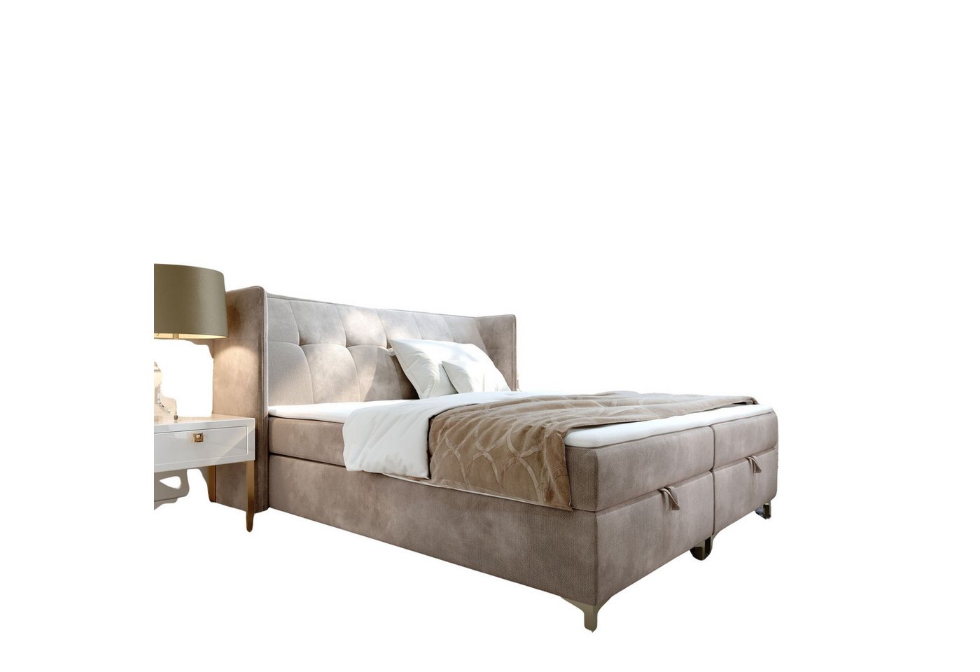 AN-MOEBEL4U Boxspringbett LOTOS in Samtstoff inkl. Bettkästen, inkl. Kaltschaumtopper AN-MOEBEL4U Boxspringbett LOTOS in Samtstoff inkl. Bettkästen, inkl. Kaltschaumtopper von AN-MOEBEL4U