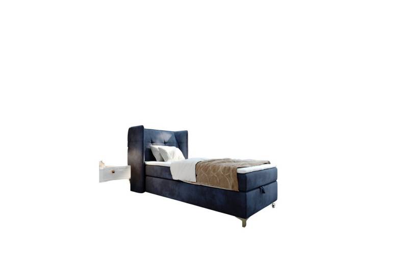 AN-MOEBEL4U Boxspringbett LOTOS in Samtstoff inkl. Bettkästen, inkl. Kaltschaumtopper von AN-MOEBEL4U