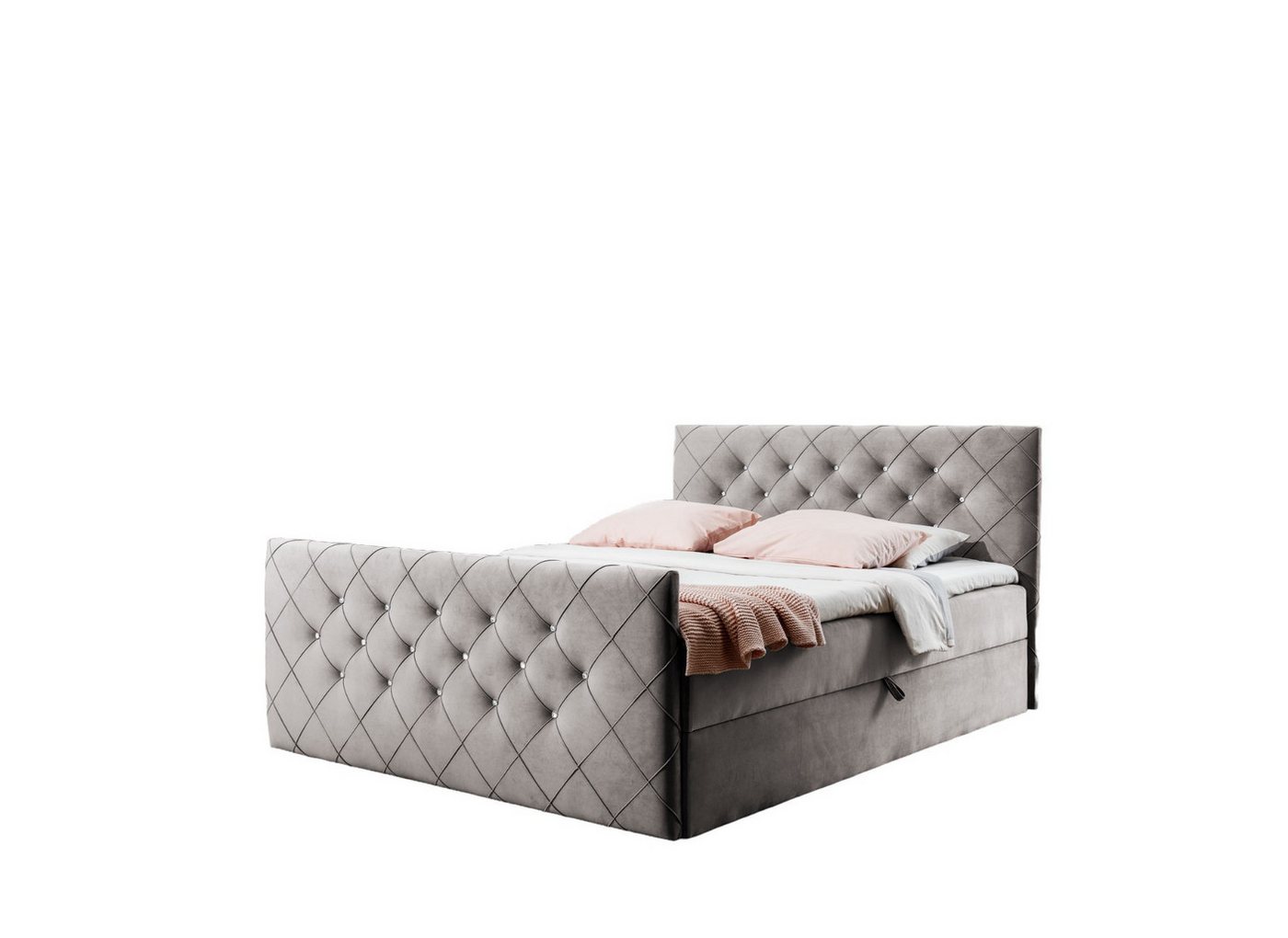 AN-MOEBEL4U Boxspringbett MALAGA mit Bettkasten, Topper, gepolstertes Kopfteil und Fußteil AN-MOEBEL4U Boxspringbett MALAGA mit Bettkasten, Topper, gepolstertes Kopfteil und Fußteil von AN-MOEBEL4U