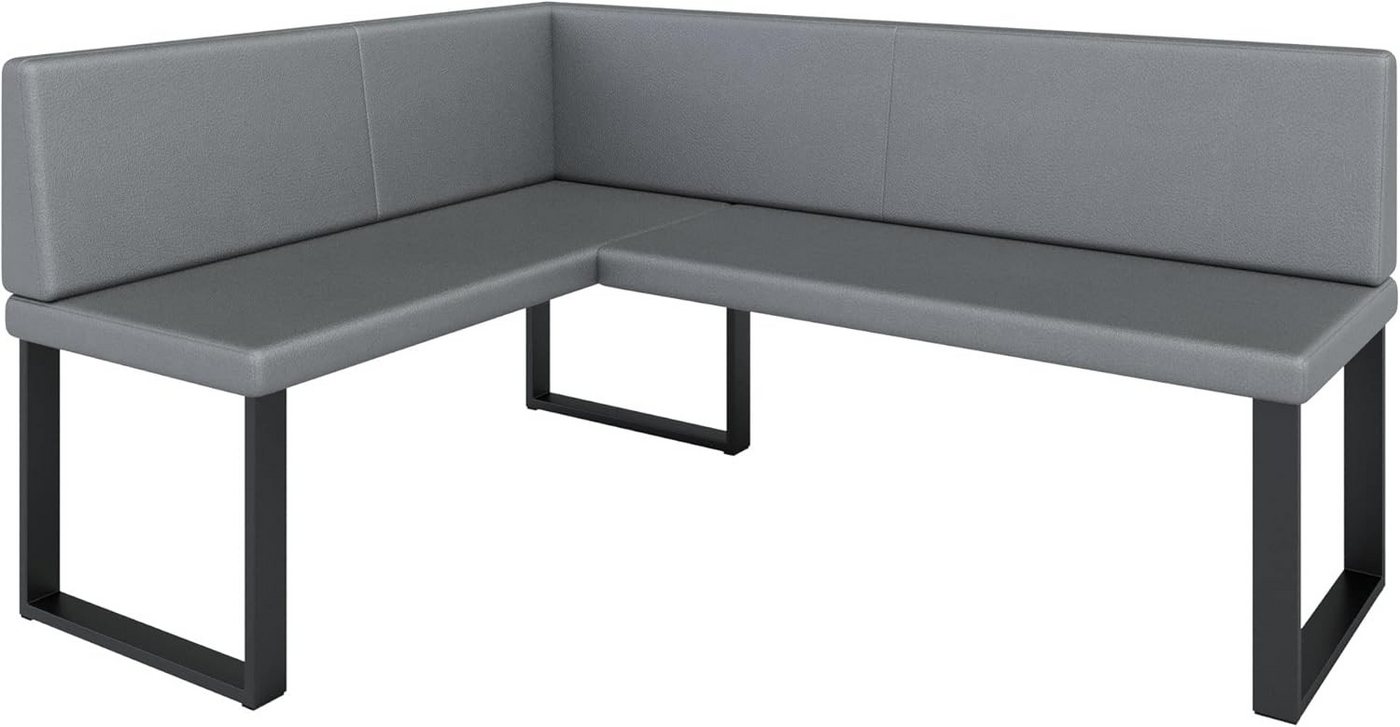 AN-MOEBEL4U Eckbank ALINA Metall, perfekt für Küche, Esszimmer, Wohnzimmer. Zwei Größen 128x168/142x196 von AN-MOEBEL4U