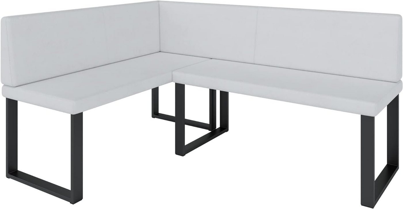 AN-MOEBEL4U Eckbank ALINA Metall, perfekt für Küche, Esszimmer, Wohnzimmer. Zwei Größen 128x168/142x196 von AN-MOEBEL4U