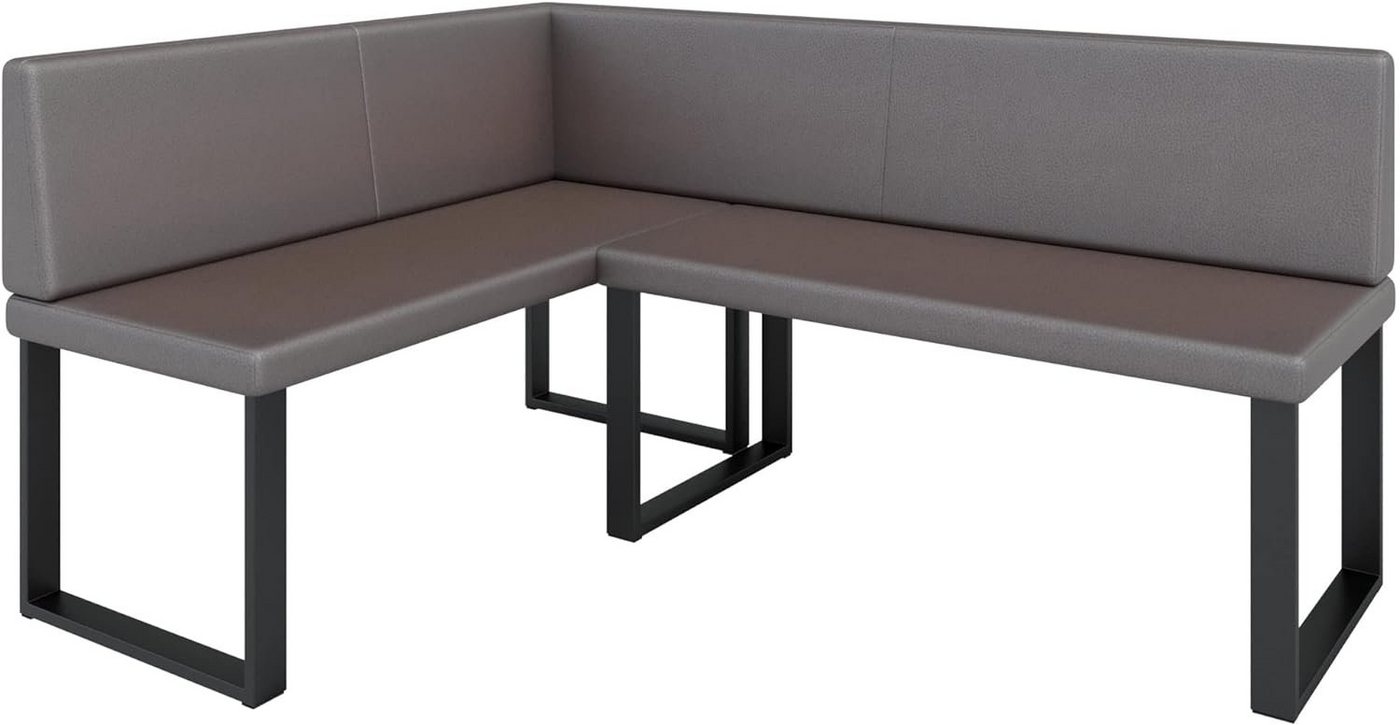 AN-MOEBEL4U Eckbank ALINA Metall, perfekt für Küche, Esszimmer, Wohnzimmer. Zwei Größen 128x168/142x196 von AN-MOEBEL4U