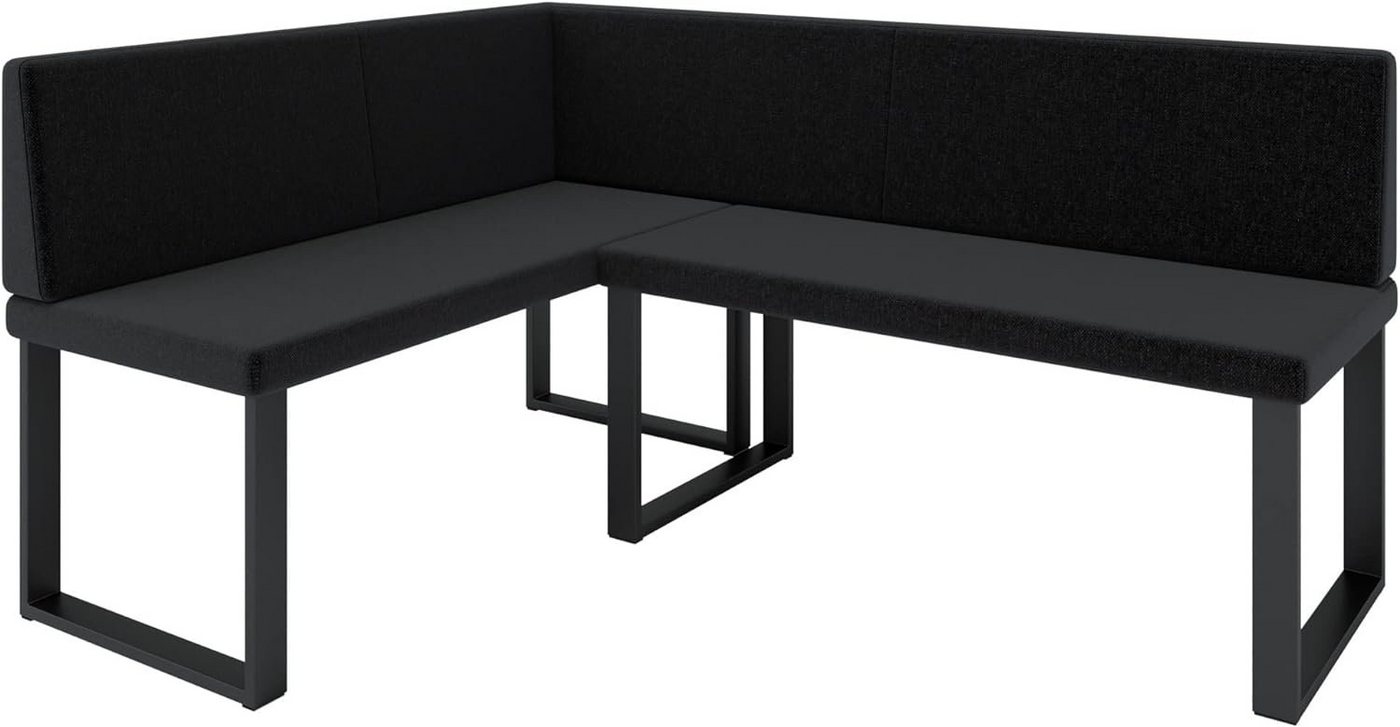 AN-MOEBEL4U Eckbank ALINA Metall, perfekt für Küche, Esszimmer, Wohnzimmer. Zwei Größen 128x168/142x196 von AN-MOEBEL4U