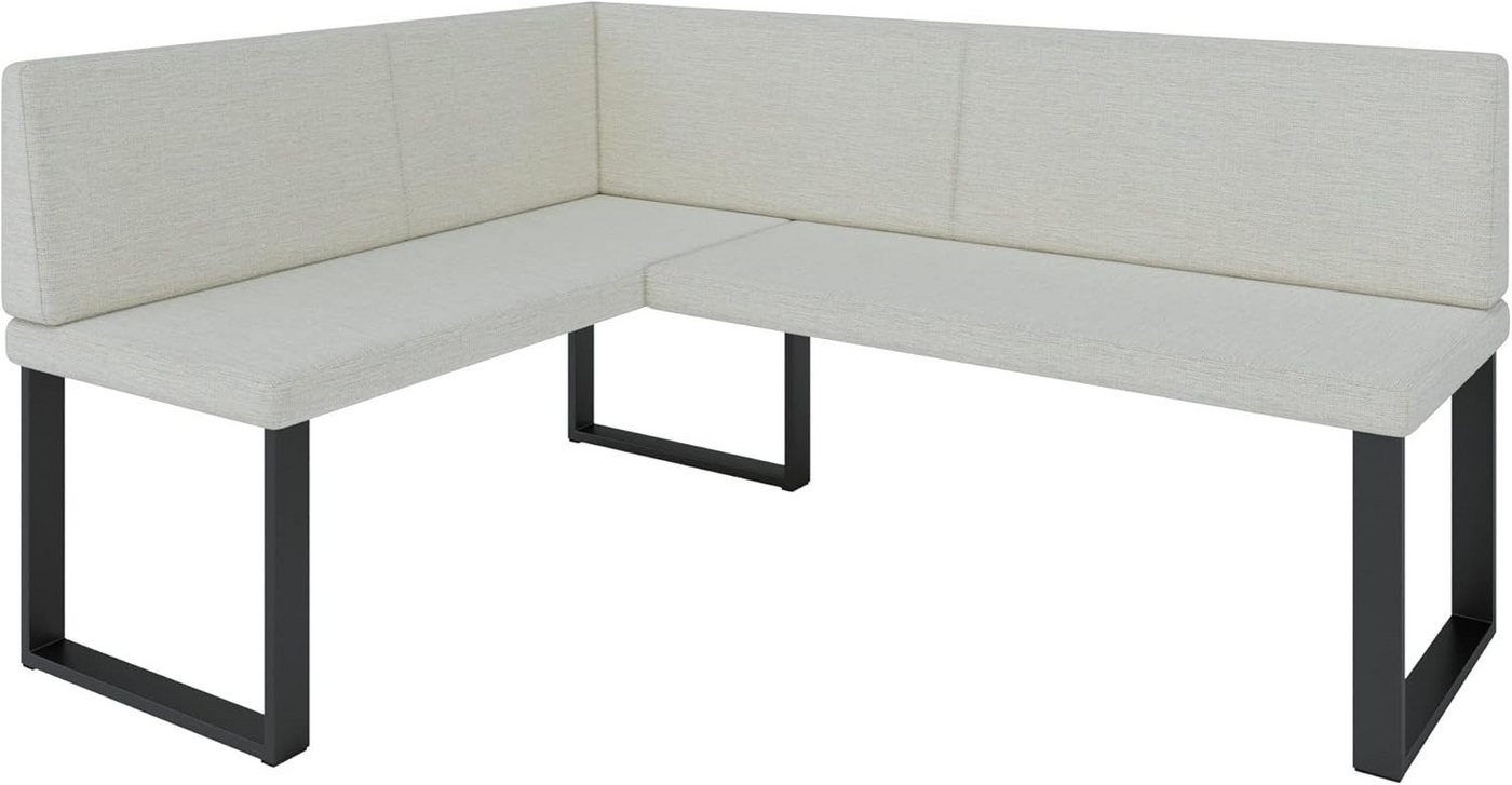 AN-MOEBEL4U Eckbank ALINA Metall, perfekt für Küche, Esszimmer, Wohnzimmer. Zwei Größen 128x168/142x196 von AN-MOEBEL4U