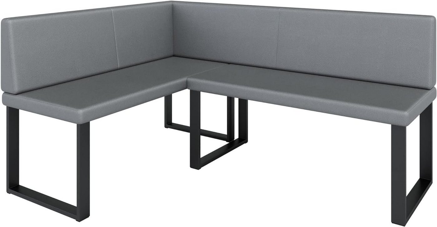 AN-MOEBEL4U Eckbank ALINA Metall, perfekt für Küche, Esszimmer, Wohnzimmer. Zwei Größen 128x168/142x196 von AN-MOEBEL4U