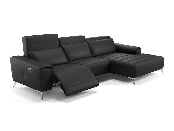 Leder Eckgarnitur BELLA Eckcouch mit Relaxfunktion Ledersofa von sofanella