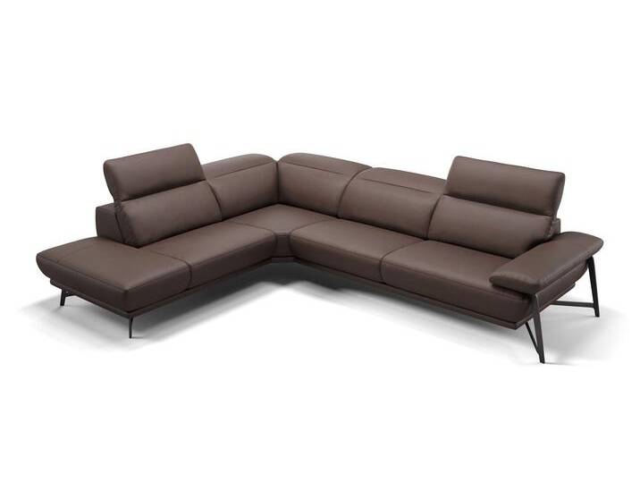 Leder Ecksofa BIANCO Designer Sofa von sofanella