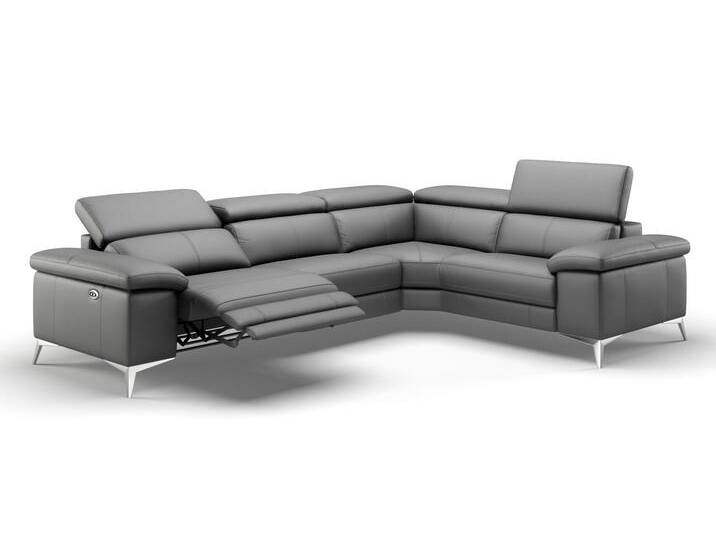 Leder Ecksofa MILANO mit Relaxfunktion Wohnlandschaft von sofanella