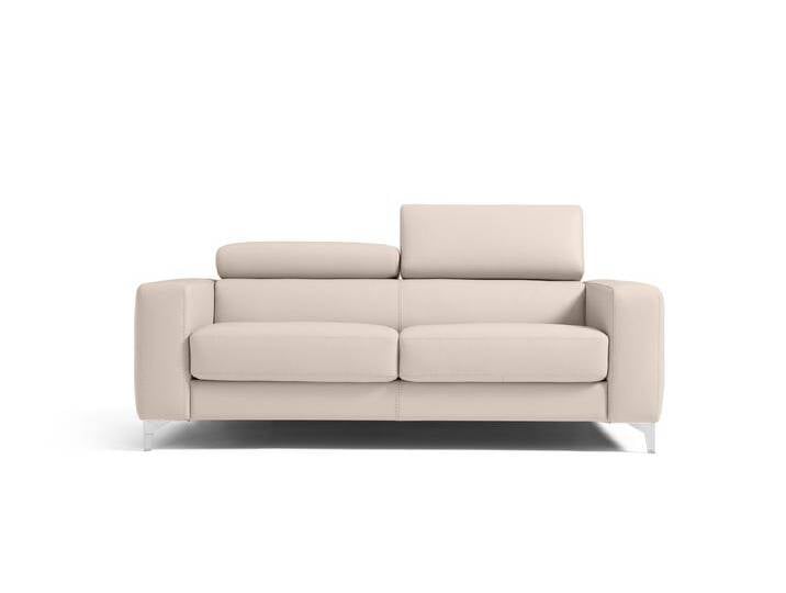 Schlafcouch SAMBESI Gästebett Verwandlungssofa ausziehbar Ledersofa 2-Sitzer von sofanella