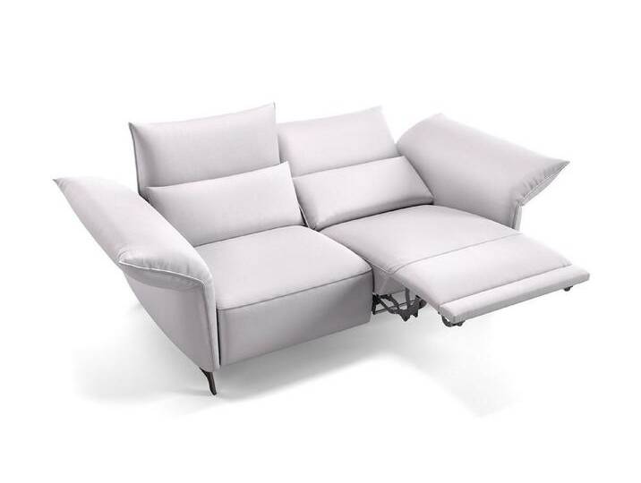 Sofanella 2-Sitzer Leder CUNEO, Relaxsofa, Designsofa, Designer Couch, Italienisches Sofa, 2er Sofa, weiß von sofanella