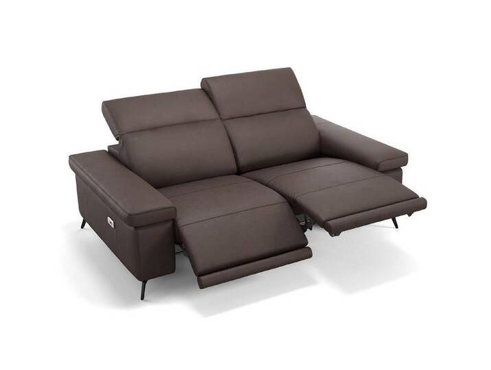 Sofanella 2-Sitzer Leder URBANA, Relaxsofa, Designsofa, Designer Couch, Italienisches Sofa, 2er Sofa, braun von sofanella