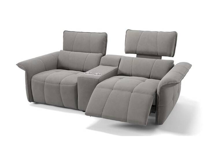 Sofanella 2-Sitzer Stoff ADRIA, Heimkinosofa, Kinocouch, Funktionssofa, Kinosofa, Stoff Sofas, grau von sofanella