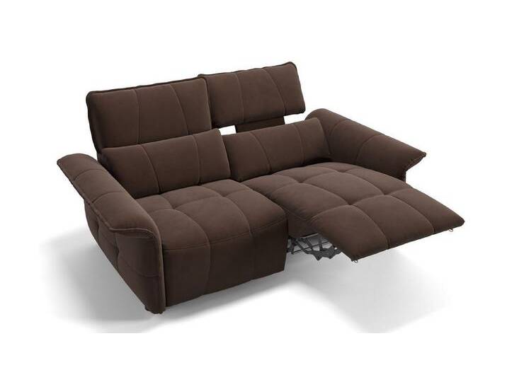 Sofanella 2-Sitzer Stoff ADRIA, Relaxsofa, Designsofa, Designer Couch, Italienisches Sofa, 2er Sofa, braun von sofanella