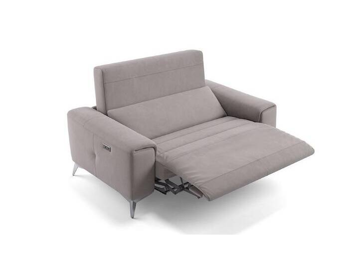 Sofanella 2-Sitzer Stoff BELLA, Relaxsofa, Designsofa, Designer Couch, Italienisches Sofa, 2er Sofa, grau von sofanella
