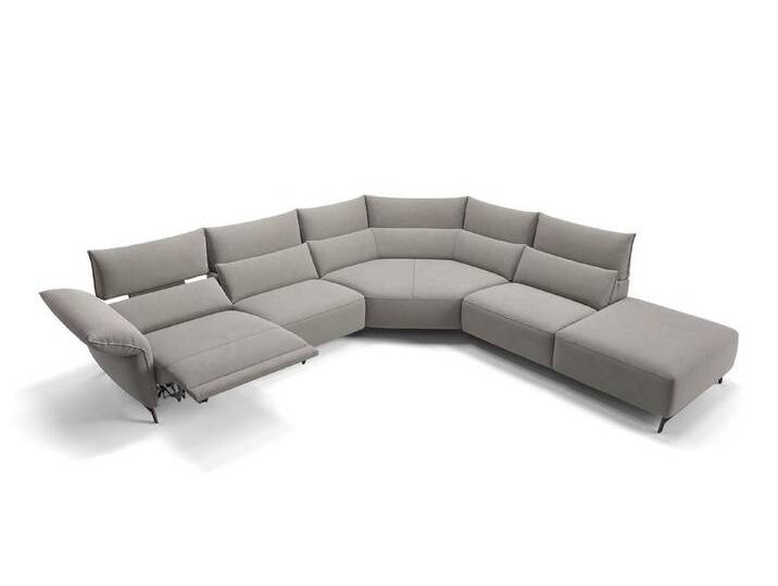 Sofanella 2-Sitzer Stoff CUNEO, Relaxsofa, Designsofa, Designer Couch, Italienisches Sofa, 2er Sofa, grau von sofanella