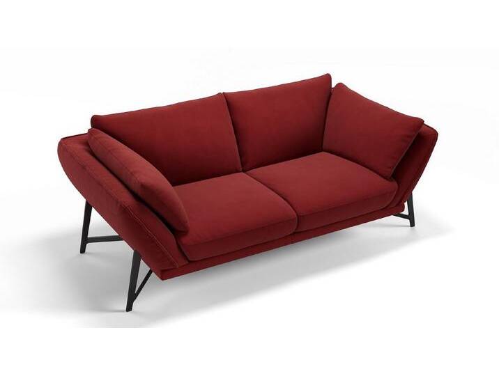 Sofanella 2-Sitzer Stoff ESTELLA, Relaxsofa, Designsofa, Designer Couch, Italienisches Sofa, 2er Sofa, rot von sofanella