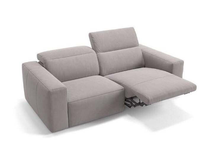 Sofanella 2-Sitzer Stoff LENOLA, Relaxsofa, Designsofa, Designer Couch, Italienisches Sofa, 2er Sofa, grau von sofanella