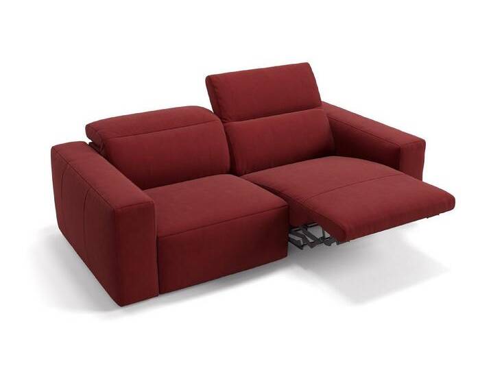 Sofanella 2-Sitzer Stoff LENOLA, Relaxsofa, Designsofa, Designer Couch, Italienisches Sofa, 2er Sofa, rot von sofanella