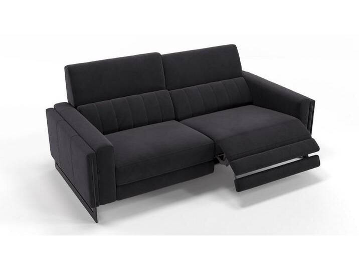 Sofanella 2-Sitzer Stoff MARA, Relaxsofa, Designsofa, Designer Couch, Italienisches Sofa, 2er Sofa, schwarz von sofanella