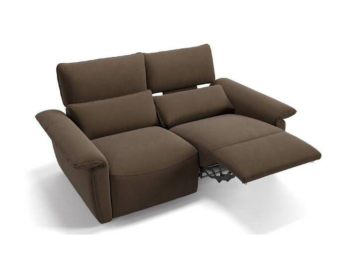 Sofanella 2-Sitzer Stoff MERIDA, Relaxsofa, Designsofa, Designer Couch, Italienisches Sofa, 2er Sofa, braun von sofanella