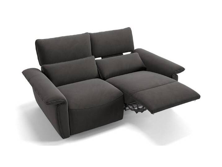 Sofanella 2-Sitzer Stoff MERIDA, Relaxsofa, Designsofa, Designer Couch, Italienisches Sofa, 2er Sofa, grau von sofanella
