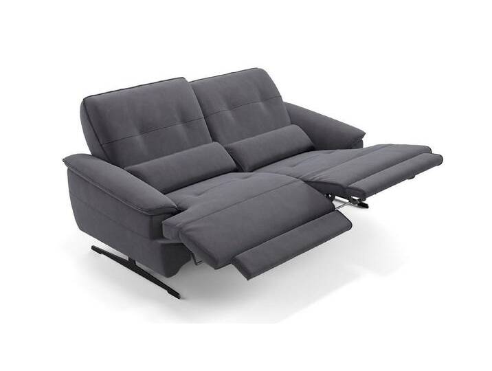 Sofanella 2-Sitzer Stoff PERLO, Relaxsofa, Designsofa, Designer Couch, Italienisches Sofa, 2er Sofa, grau von sofanella