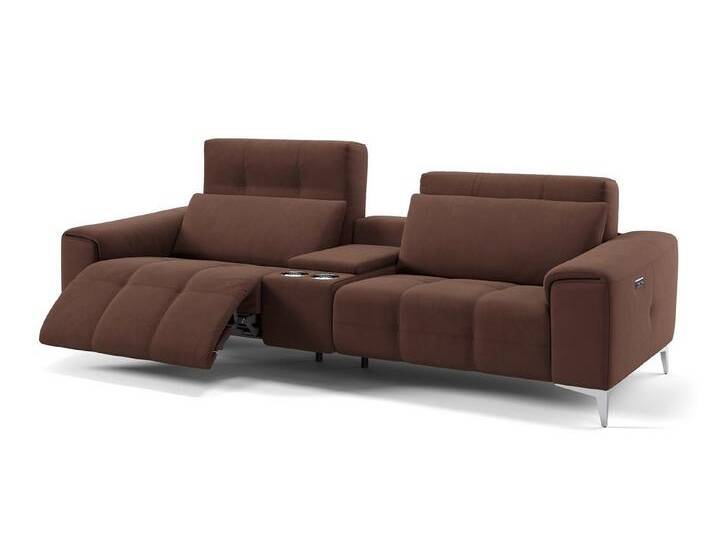 Sofanella 2-Sitzer Stoff SALENTO, Heimkinosofa, Kinocouch, Funktionssofa, Kinosofa, Stoff Sofas, braun von sofanella