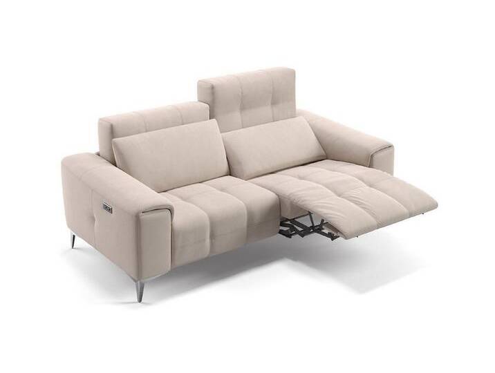 Sofanella 2-Sitzer Stoff SALENTO, Relaxsofa, Designsofa, Designer Couch, Italienisches Sofa, 2er Sofa, beige von sofanella