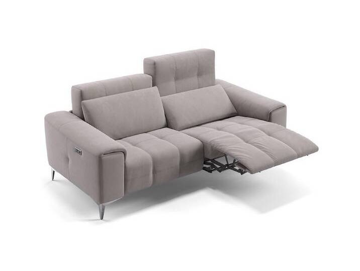 Sofanella 2-Sitzer Stoff SALENTO, Relaxsofa, Designsofa, Designer Couch, Italienisches Sofa, 2er Sofa, grau von sofanella