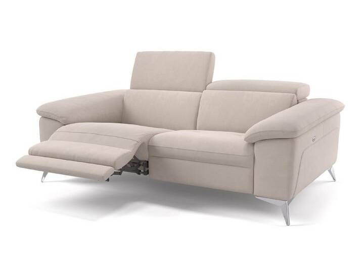 Sofanella 2-Sitzer Stoff STELLA, Relaxsofa, Designsofa, Designer Couch, Italienisches Sofa, 2er Sofa, beige von sofanella