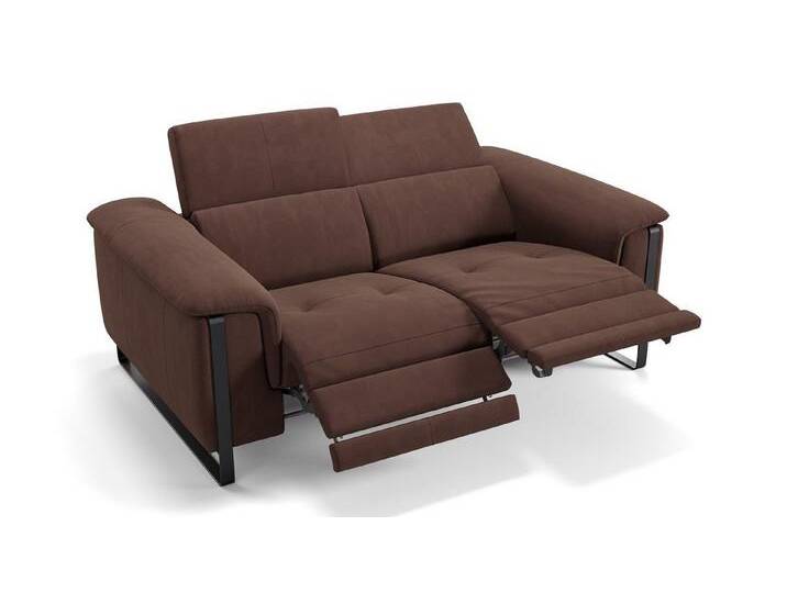 Sofanella 2-Sitzer Stoff VIENNA, Relaxsofa, Designsofa, Designer Couch, Italienisches Sofa, 2er Sofa, braun von sofanella
