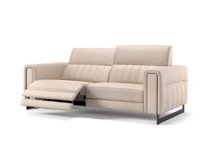 Sofanella 3-Sitzer Leder LESINA, Relaxcouch, Designersofa, Designer Sofa, 3er Couch, Sofagarnitur, beige von sofanella