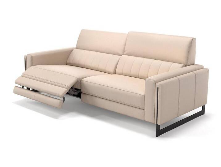 Sofanella 3-Sitzer Leder MARA, Relaxcouch, Designersofa, Designer Sofa, 3er Couch, Sofagarnitur, beige von sofanella