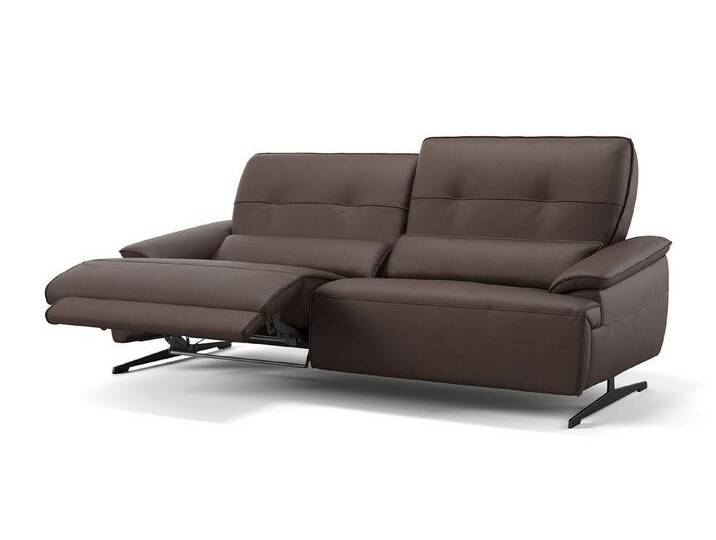 Sofanella 3-Sitzer Leder PERLO, Relaxcouch, Designersofa, Designer Sofa, 3er Couch, Sofagarnitur, braun von sofanella