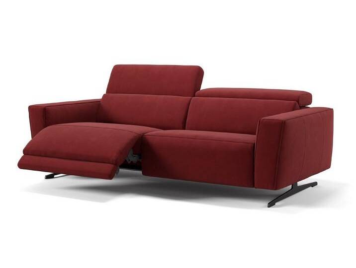 Sofanella 3-Sitzer Stoff ALESSO, Relaxcouch, Designersofa, Designer Sofa, 3er Couch, Sofagarnitur, rot von sofanella